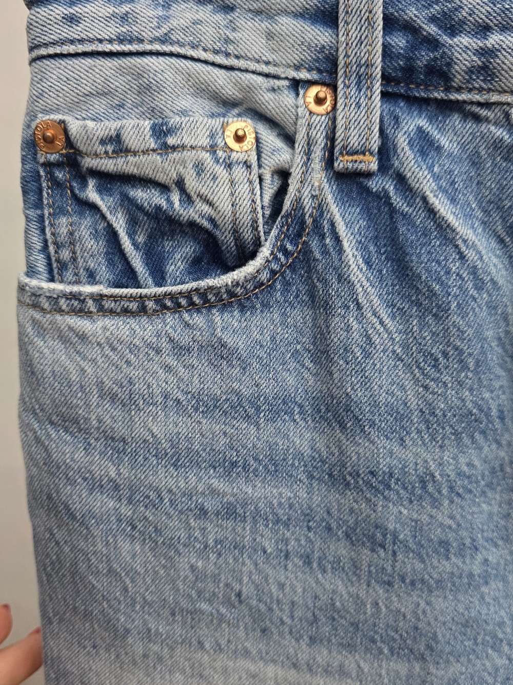 High-Rise Button Fly Fringe Distressed Hem Jeans Sz 26 - Picture 6 of 10